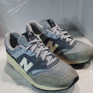New Balance Gray and White 997H Sneakers
